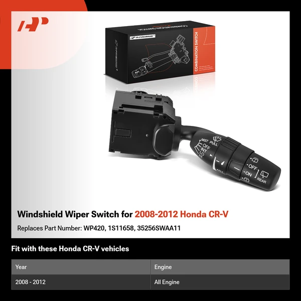 Windshield Wiper Switch for 2008-2012 Honda CR-V