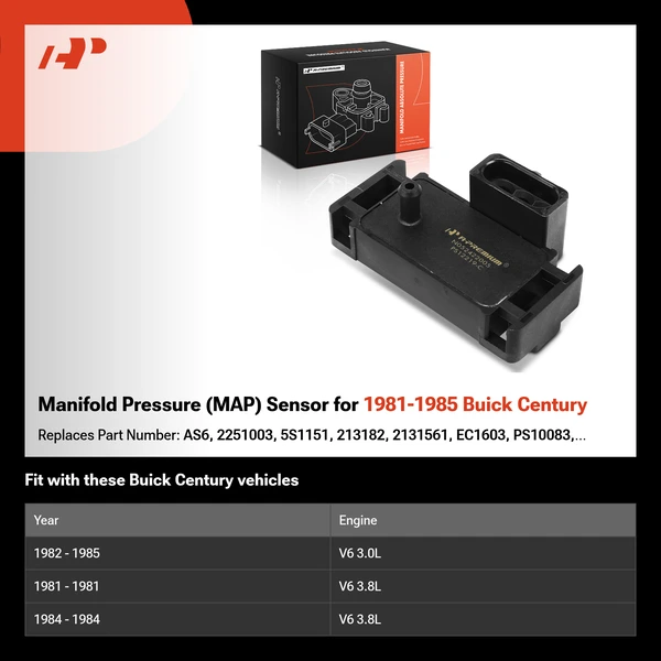 Manifold Pressure (MAP) Sensor for 1981-1985 Buick Century