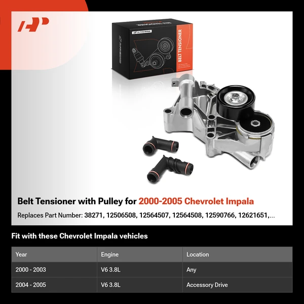 Belt Tensioner with Pulley for 2000-2005 Chevrolet Impala