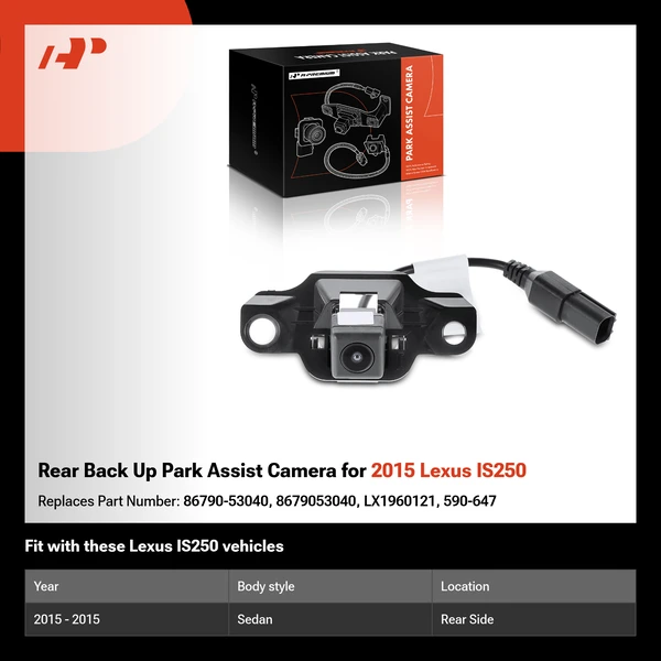 Rear Back Up Park Assist Camera for 2015 Lexus IS250