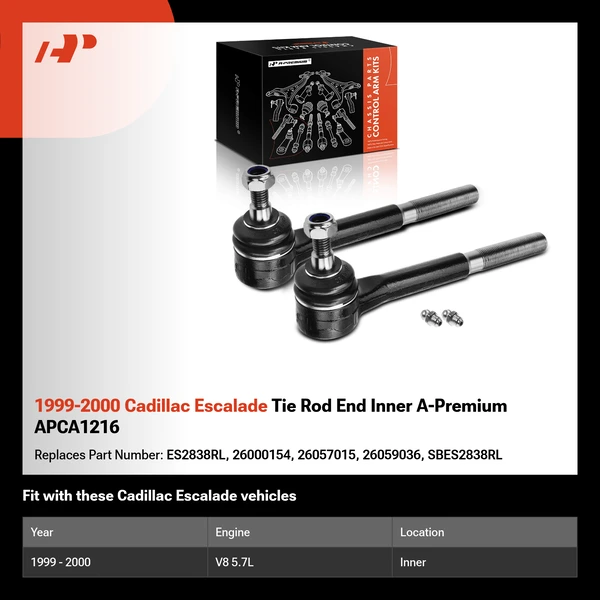 1999-2000 Cadillac Escalade Tie Rod End Inner A-Premium APCA1216