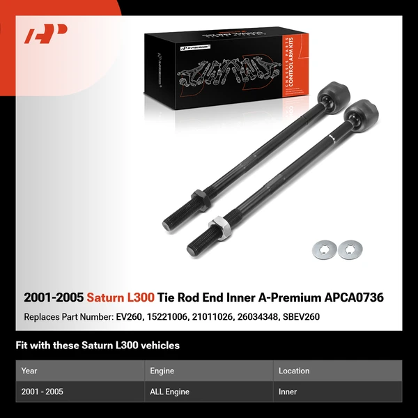 2001-2005 Saturn L300 Tie Rod End Inner A-Premium APCA0736