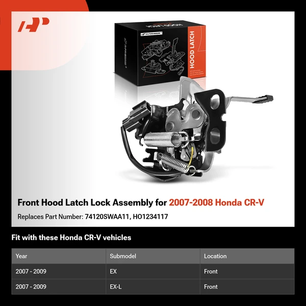 Front Hood Latch Lock Assembly for 2007-2008 Honda CR-V