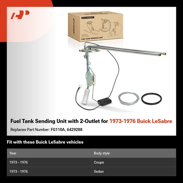 Fuel Tank Sending Unit with 2-Outlet for 1973-1976 Buick LeSabre
