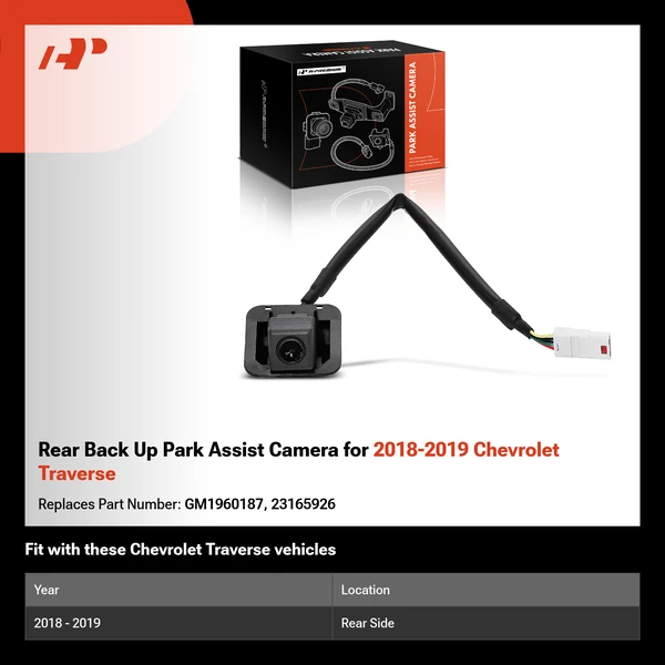 Rear Back Up Park Assist Camera for 2018-2019 Chevrolet Traverse