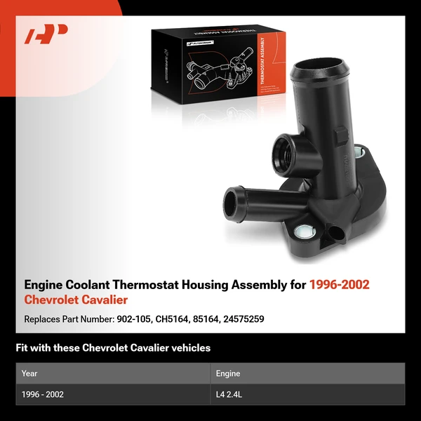 Engine Coolant Thermostat Housing Assembly for 1996-2002 Chevrolet Cavalier