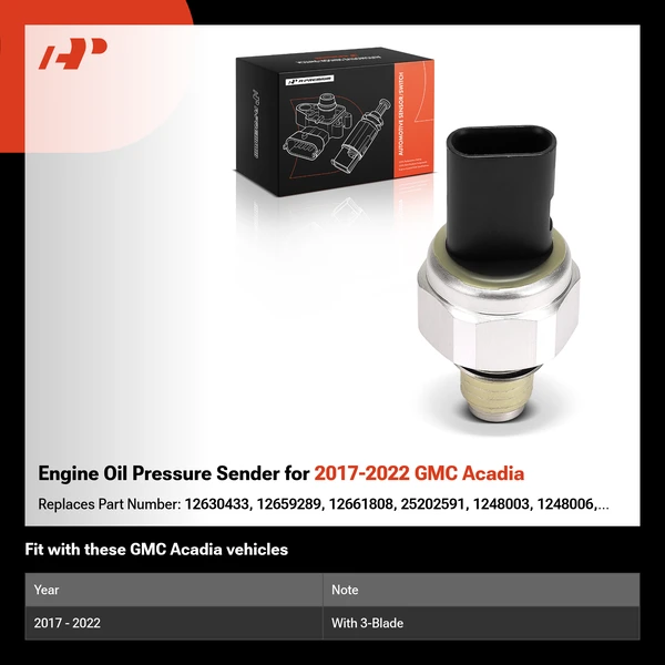 Engine Oil Pressure Sender for 2017-2022 GMC Acadia