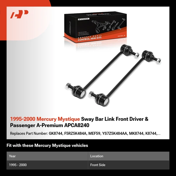1995-2000 Mercury Mystique Sway Bar Link Front Driver & Passenger A-Premium APCA8240