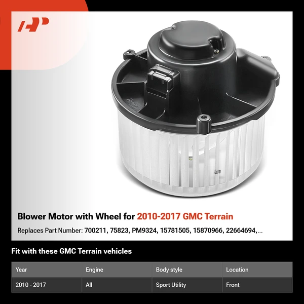 Blower Motor with Wheel for 2010-2017 GMC Terrain
