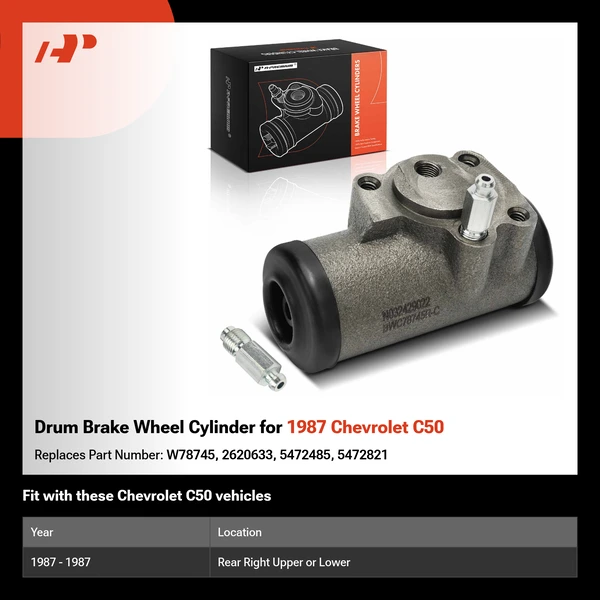 Drum Brake Wheel Cylinder for 1987 Chevrolet C50