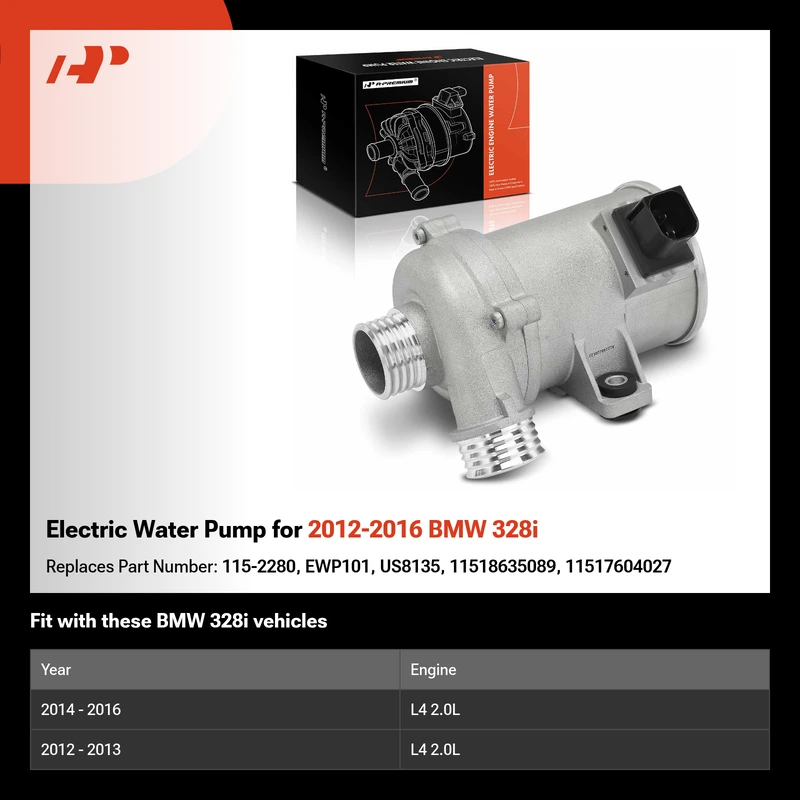 Electric Water Pump for 2012-2016 BMW 328i