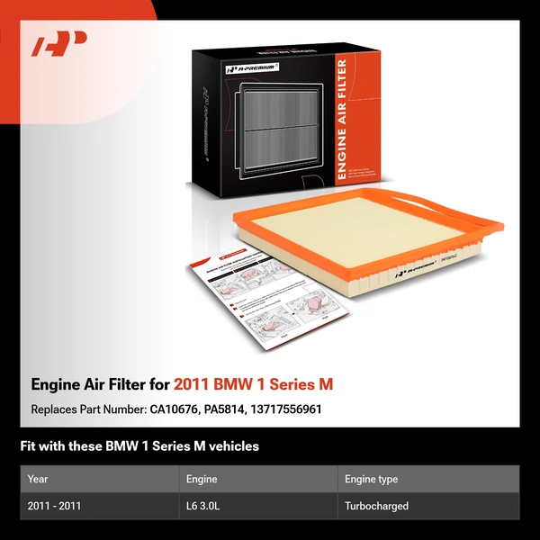 Engine Air Filter for 2011 BMW 1 Series M