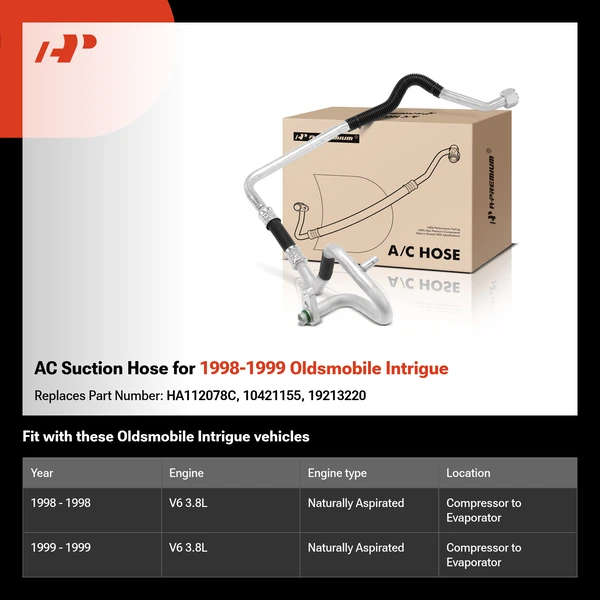 AC Suction Hose for 1998-1999 Oldsmobile Intrigue