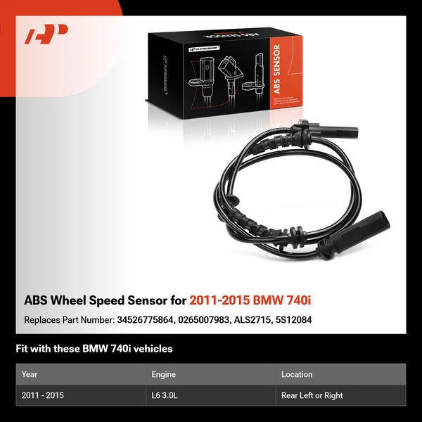 ABS Wheel Speed Sensor for 2011-2015 BMW 740i