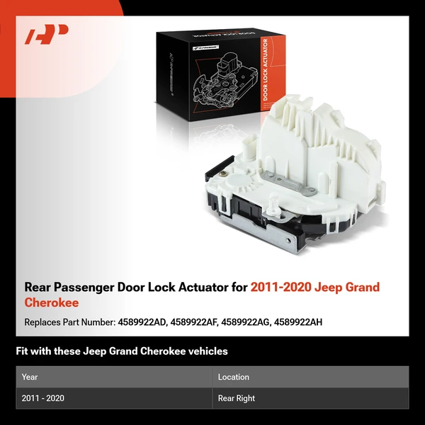 Rear Passenger Door Lock Actuator for 2011-2020 Jeep Grand Cherokee