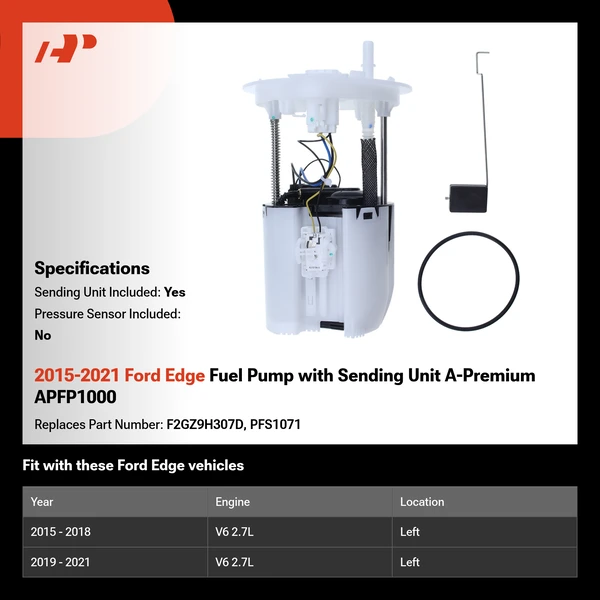 2015-2021 Ford Edge Fuel Pump with Sending Unit A-Premium APFP1000