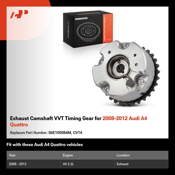 Exhaust Camshaft VVT Timing Gear for 2008-2012 Audi A4 Quattro