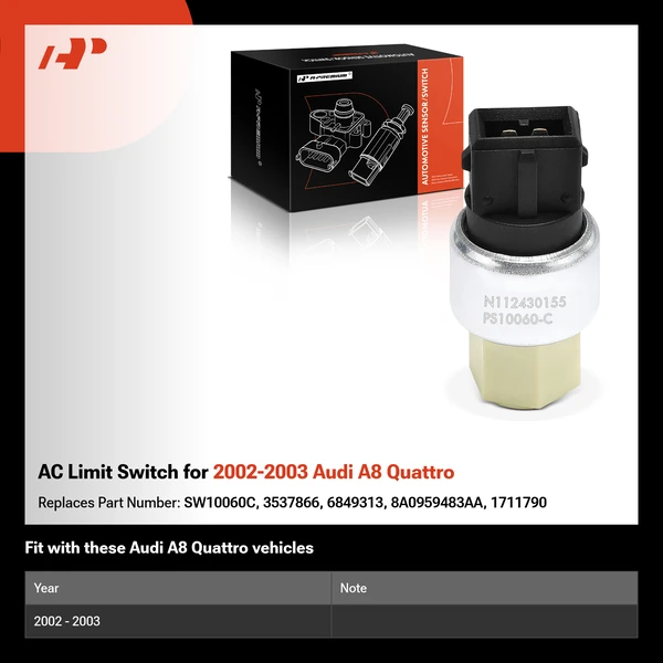 AC Limit Switch for 2002-2003 Audi A8 Quattro