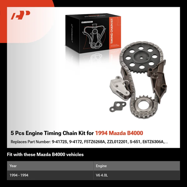 5 Pcs Engine Timing Chain Kit for 1994 Mazda B4000