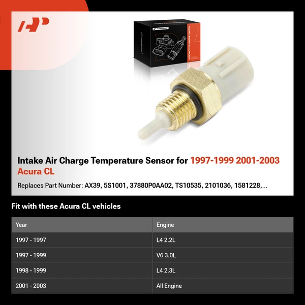 Intake Air Charge Temperature Sensor for 1997-1999 2001-2003 Acura CL