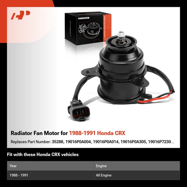 Radiator Fan Motor for 1988-1991 Honda CRX