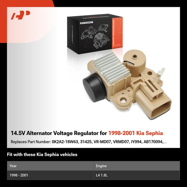 14.5V Alternator Voltage Regulator for 1998-2001 Kia Sephia