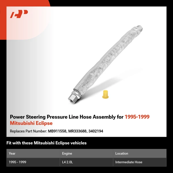 Power Steering Pressure Line Hose Assembly for 1995-1999 Mitsubishi Eclipse
