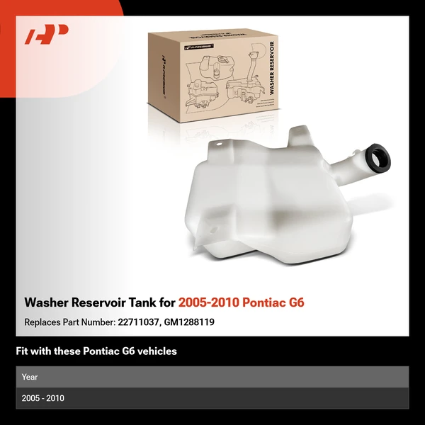 Washer Reservoir Tank for 2005-2010 Pontiac G6
