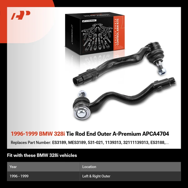 1996-1999 BMW 328i Tie Rod End Outer A-Premium APCA4704