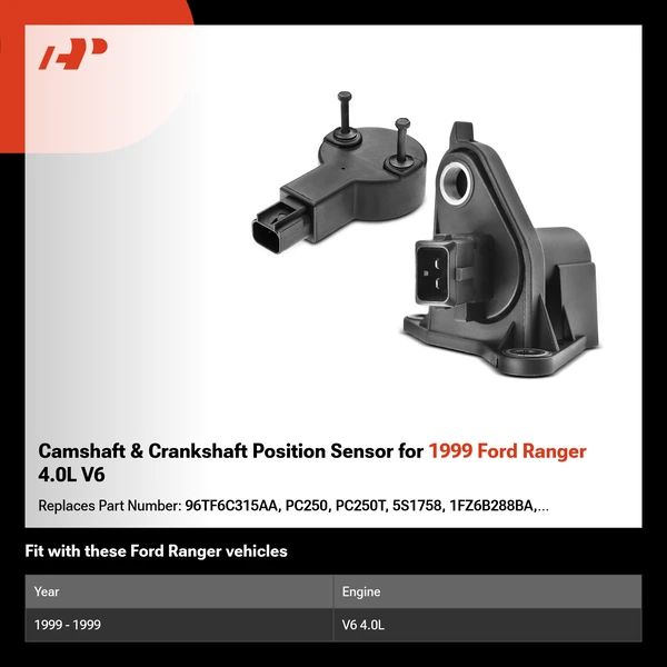 Camshaft & Crankshaft Position Sensor for 1999 Ford Ranger 4.0L V6
