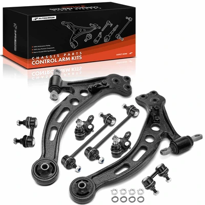 8 Pcs Control Arm with Ball Joint & Sway Bar Link