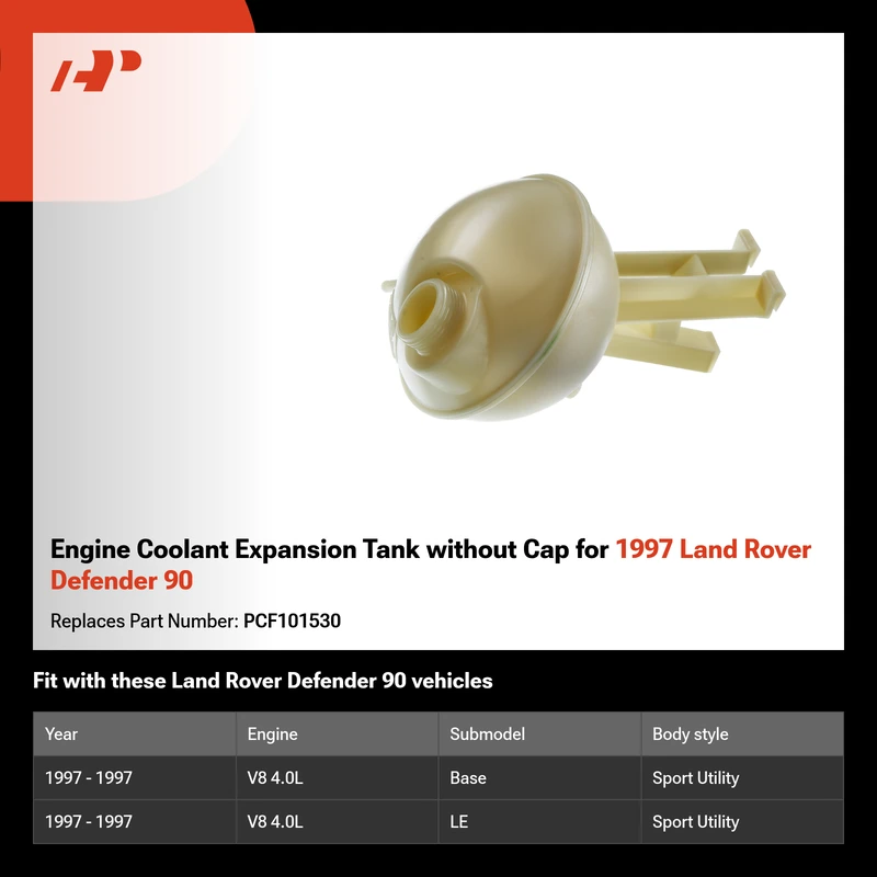 Engine Coolant Expansion Tank without Cap for 1997 Land Rover Defender 90
