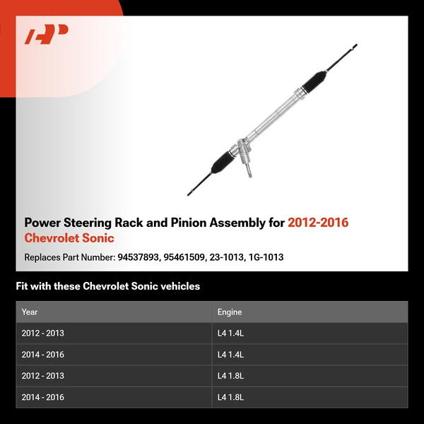 Power Steering Rack and Pinion Assembly for 2012-2016 Chevrolet Sonic