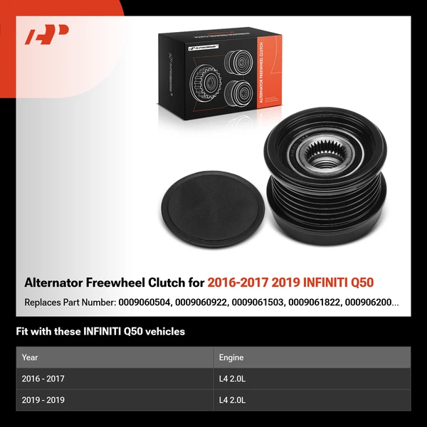 Alternator Freewheel Clutch for 2016-2017 2019 INFINITI Q50