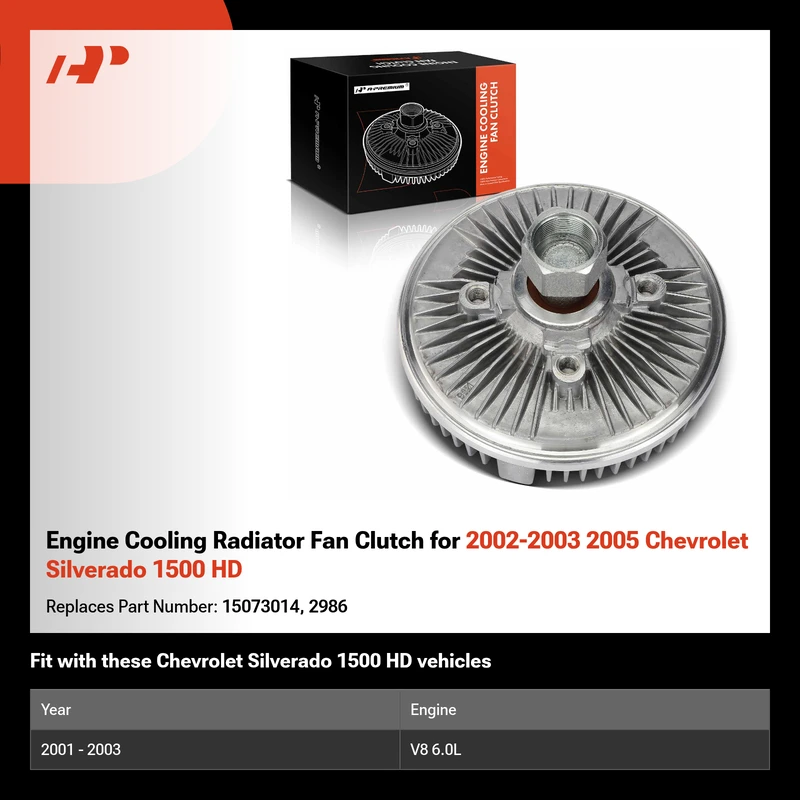 Engine Cooling Radiator Fan Clutch for 2002-2003 2005 Chevrolet Silverado 1500 HD