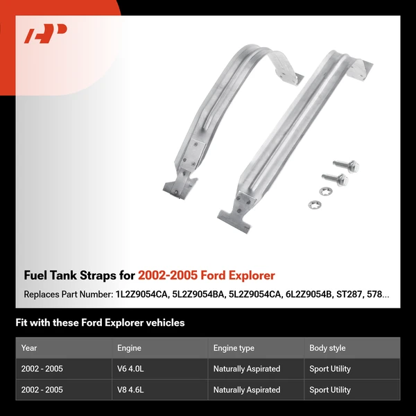 Fuel Tank Straps for 2002-2005 Ford Explorer