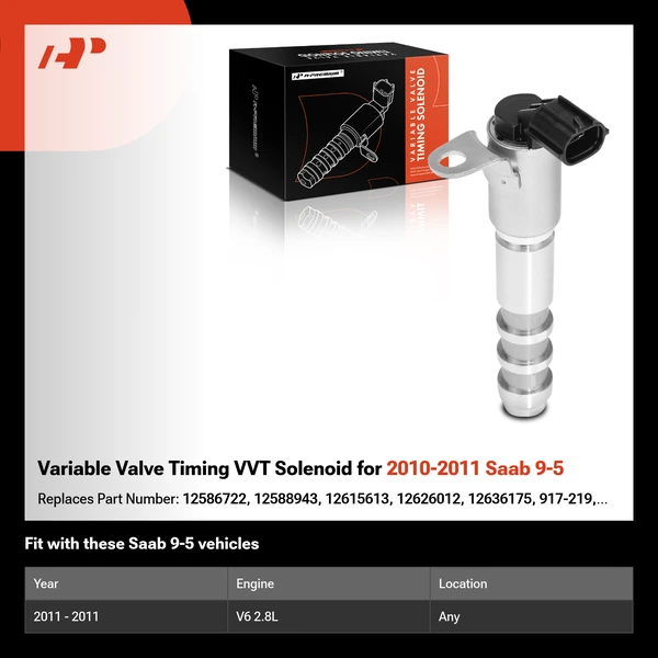 Variable Valve Timing VVT Solenoid for 2010-2011 Saab 9-5