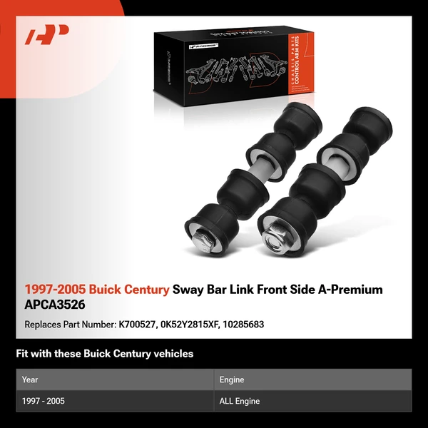 1997-2005 Buick Century Sway Bar Link Front Side A-Premium APCA3526