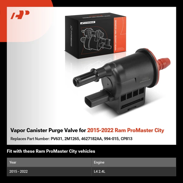 Vapor Canister Purge Valve for 2015-2022 Ram ProMaster City