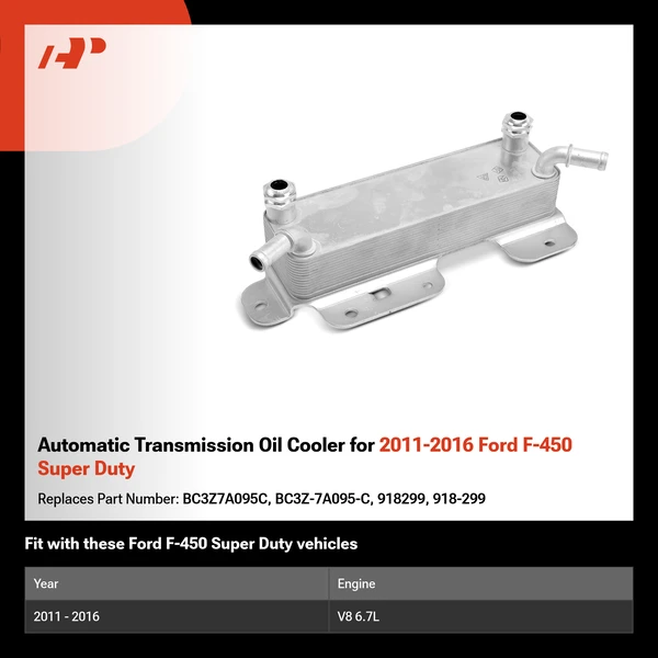 Automatic Transmission Oil Cooler for 2011-2016 Ford F-450 Super Duty