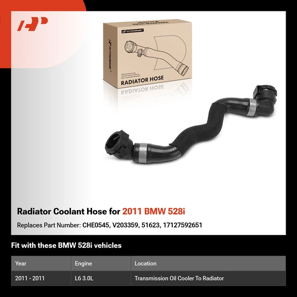 Radiator Coolant Hose for 2011 BMW 528i