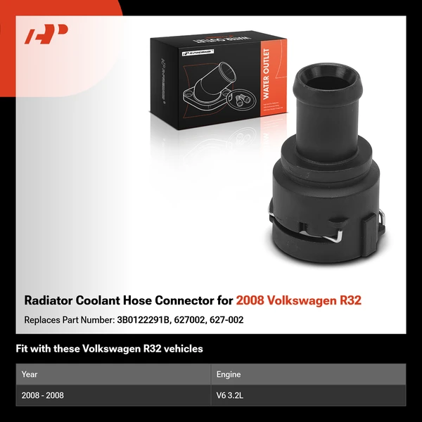 Radiator Coolant Hose Connector for 2008 Volkswagen R32