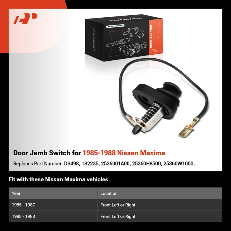 Door Jamb Switch for 1985-1988 Nissan Maxima