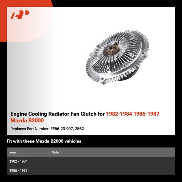 Engine Cooling Radiator Fan Clutch for 1982-1984 1986-1987 Mazda B2000