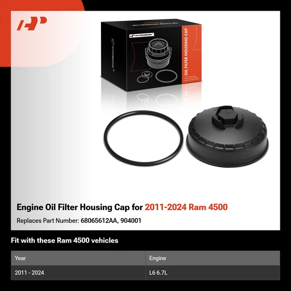 Engine Oil Filter Housing Cap for 2011-2024 Ram 4500
