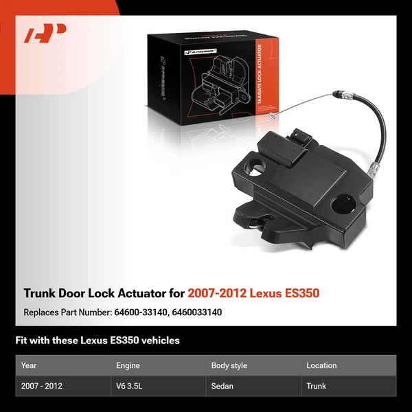 Trunk Door Lock Actuator for 2007-2012 Lexus ES350