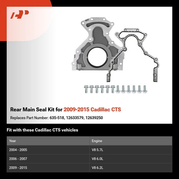 Rear Main Seal Kit for 2009-2015 Cadillac CTS