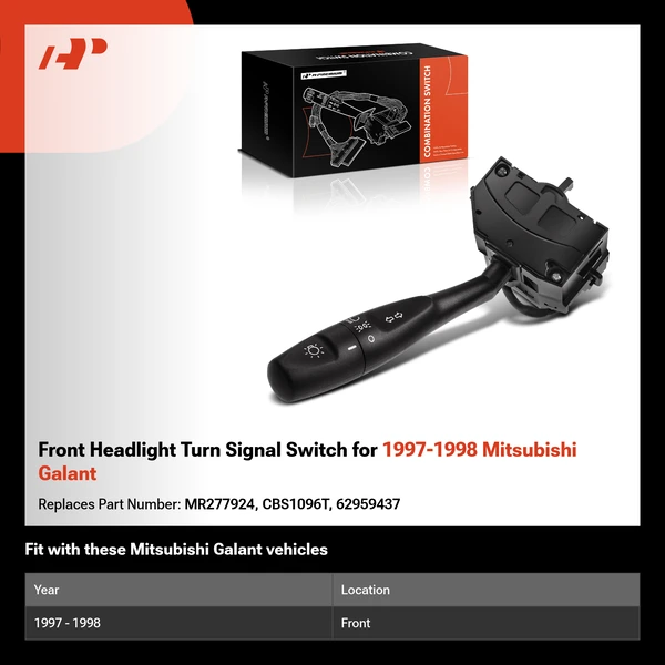 Front Headlight Turn Signal Switch for 1997-1998 Mitsubishi Galant
