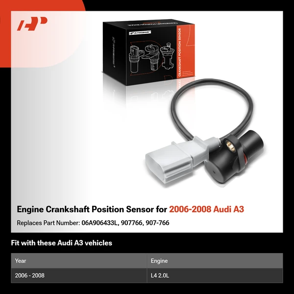 Engine Crankshaft Position Sensor for 2006-2008 Audi A3