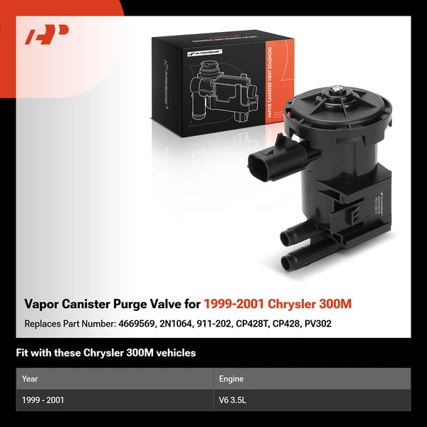 Vapor Canister Purge Valve for 1999-2001 Chrysler 300M